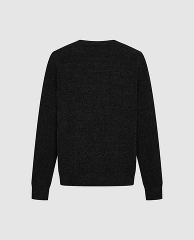  URBAN REVIVO - Áo dệt kim nam cổ tròn thêu họa tiết 