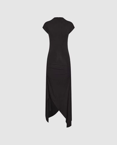  URBAN REVIVO - Đầm body midi cổ cao xẻ tà 