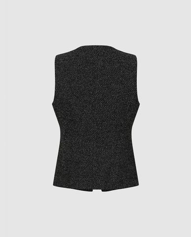  URBAN REVIVO - Áo khoác gilet nữ khuy tròn 