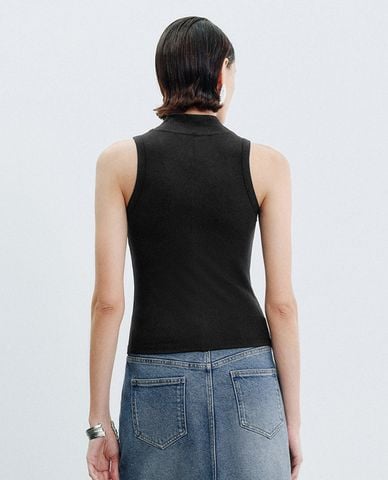  URBAN REVIVO - Áo sát nách nữ cổ cao phom ôm 