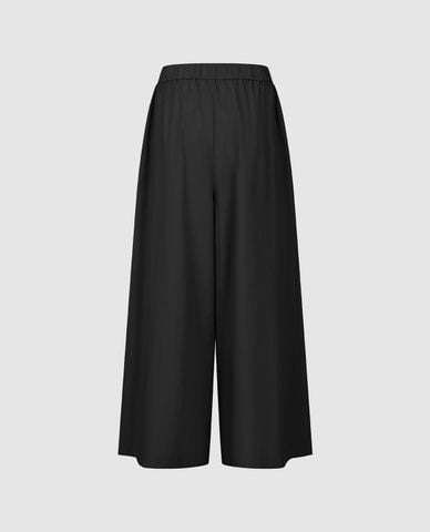  URBAN REVIVO - Quần nữ ống rộng lưng thun xếp li 