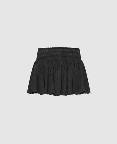  URBAN REVIVO - Chân váy chữ A mini thêu hoa 