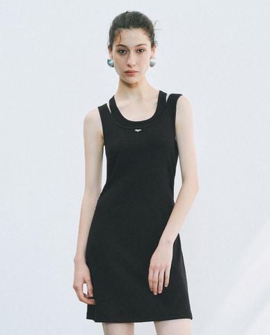  URBAN REVIVO - Đầm sát nách mini cổ chữ U phom ôm 