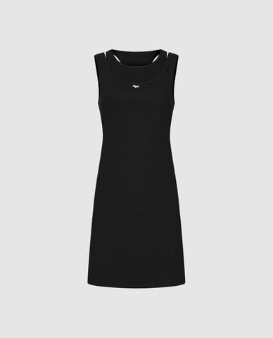  URBAN REVIVO - Đầm sát nách mini cổ chữ U phom ôm 