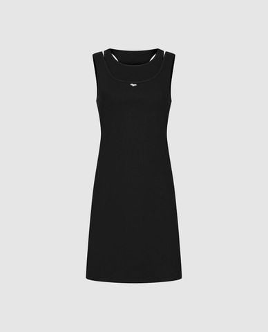  URBAN REVIVO - Đầm sát nách mini cổ chữ U phom ôm 