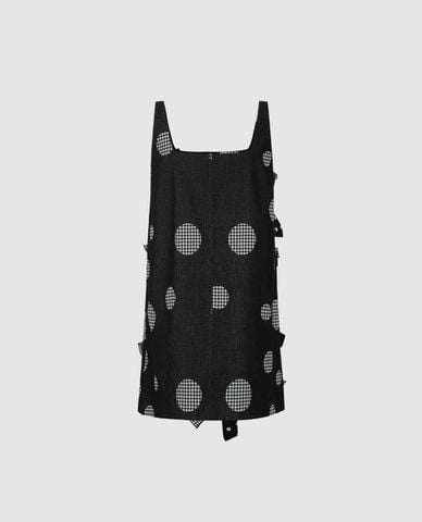  URBAN REVIVO - Đầm hai dây mini in họa tiết phối nơ 