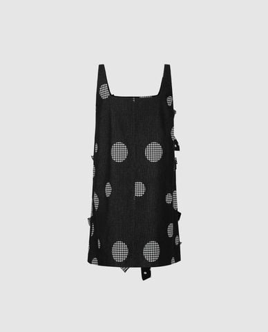  URBAN REVIVO - Đầm hai dây mini in họa tiết phối nơ 