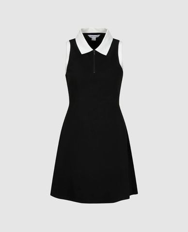  URBAN REVIVO - Đầm polo mini sát nách phom suông 