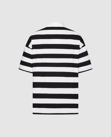  URBAN REVIVO - Áo polo nam cổ bẻ tay ngắn kẻ sọc 