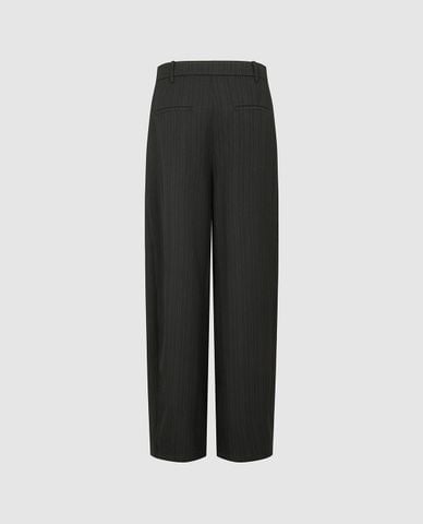  URBAN REVIVO - Quần nữ ống rộng họa tiết sọc 