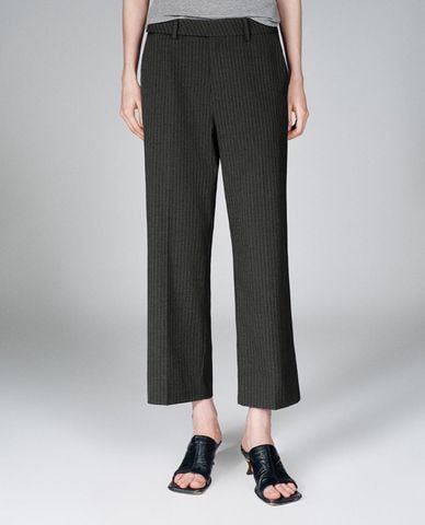  URBAN REVIVO - Quần nữ ống đứng kẻ sọc 