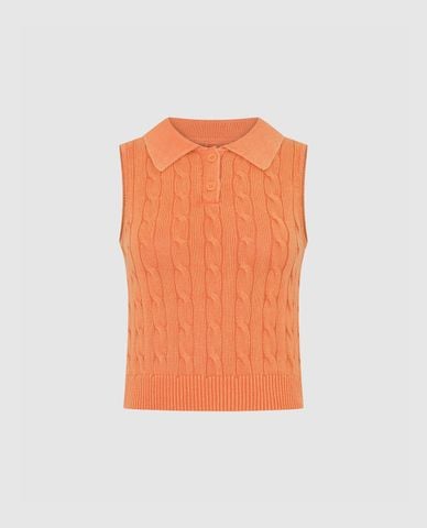  URBAN REVIVO - Áo sát nách dệt kim phom croptop 
