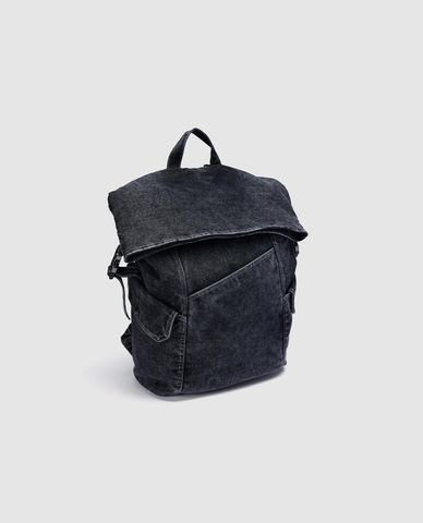  URBAN REVIVO - Balo nam nắp gập wash bạc 