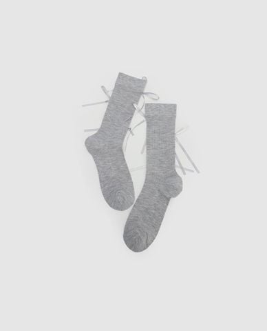  URBAN REVIVO - Vớ nữ cổ cao đan ruy băng 