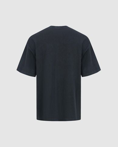  URBAN REVIVO - Áo thun nam cổ tròn tay ngắn in chữ 