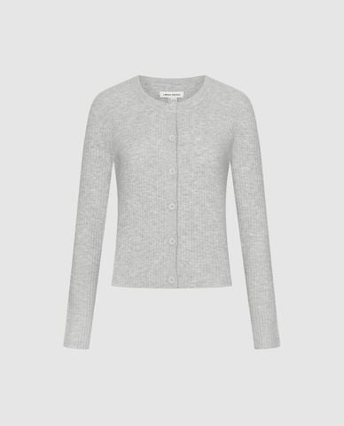  URBAN REVIVO - Áo khoác cardigan nữ cổ tròn tay dài phom ôm 