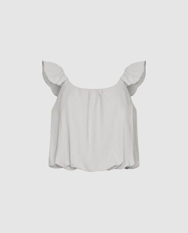  URBAN REVIVO - Áo hai dây nữ bản rộng cổ vuông 