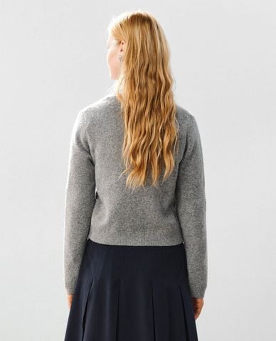  URBAN REVIVO - Áo khoác cardigan nữ tay dài thêu họa tiết 