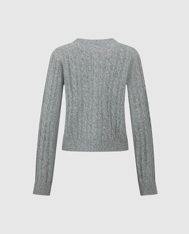  URBAN REVIVO - Áo khoác cardigan nữ tay dài thêu hoa phối nơ 