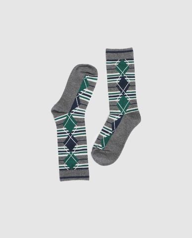  URBAN REVIVO - Vớ unisex cổ cao dệt họa tiết 