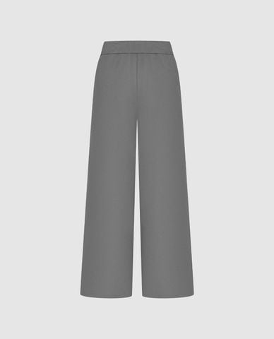  URBAN REVIVO - Quần nữ ống rộng lưng cao phối sọc 