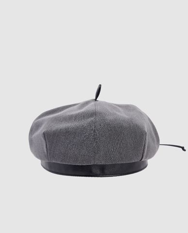  URBAN REVIVO - Nón beret unisex denim hiện đại 
