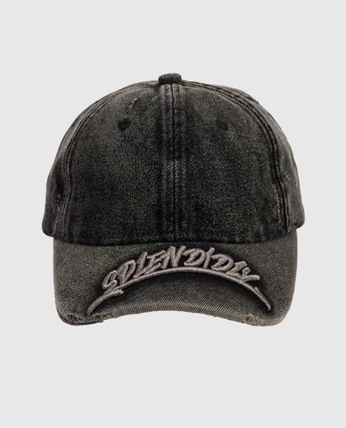  URBAN REVIVO - Nón bóng chày nam wash bạc Letter Embossed Denim 