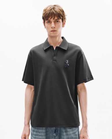  URBAN REVIVO - Áo polo nam tay ngắn phối họa tiết 