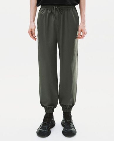  URBAN REVIVO - Quần jogger nam lưng thun phối dây rút 