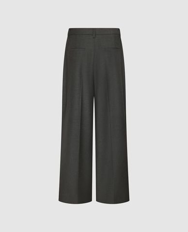  URBAN REVIVO - Quần nữ ống rộng lưng cao xếp li 