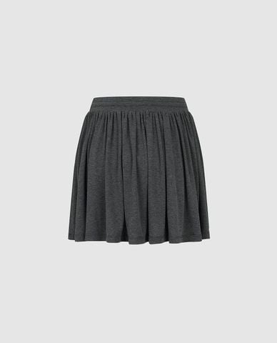  URBAN REVIVO - Chân váy chữ A mini thun nhún 