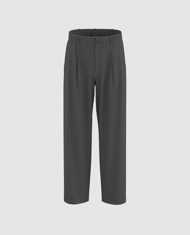  URBAN REVIVO - Quần nam ống đứng lưng thun 