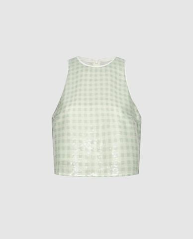  URBAN REVIVO - Áo sát nách nữ kẻ caro Plaid 