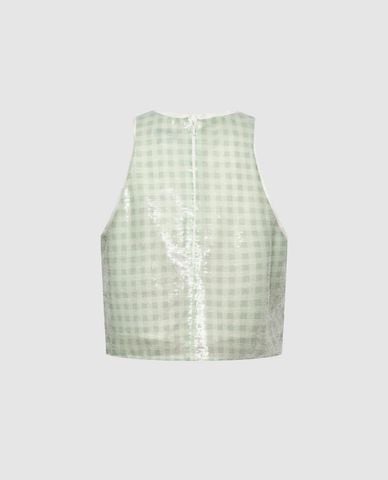 URBAN REVIVO - Áo sát nách nữ kẻ caro Plaid 