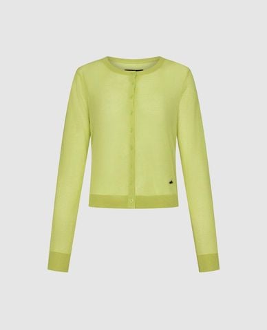  URBAN REVIVO - Áo khoác cardigan nữ tay dài phối nút 