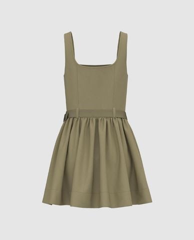  URBAN REVIVO - Đầm hai dây mini phối thắt lưng 