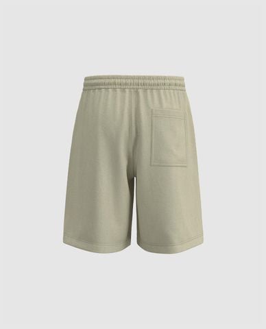  URBAN REVIVO - Quần short nam ngang gối lưng thun 