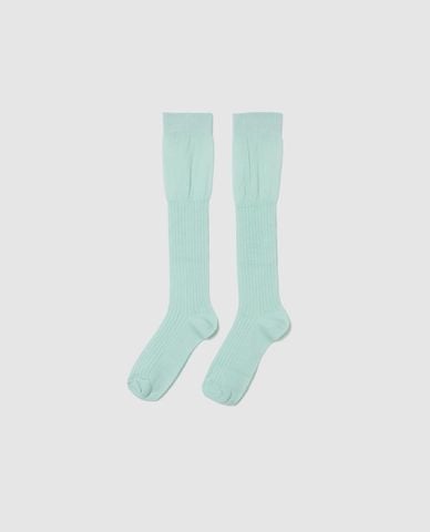  URBAN REVIVO - Vớ nữ cổ cao dệt gân 