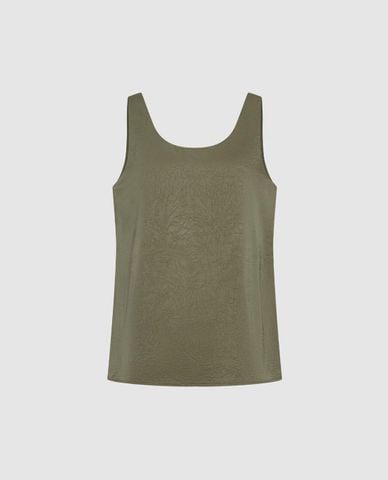  URBAN REVIVO - Áo ba lỗ nữ cổ tròn tối giản 