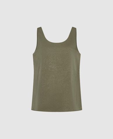  URBAN REVIVO - Áo ba lỗ nữ cổ tròn tối giản 