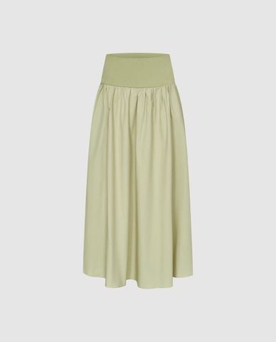  URBAN REVIVO - Chân váy maxi phom suông lưng thun 