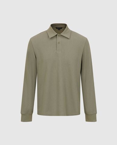  URBAN REVIVO - Áo polo nam tay dài phom suông 