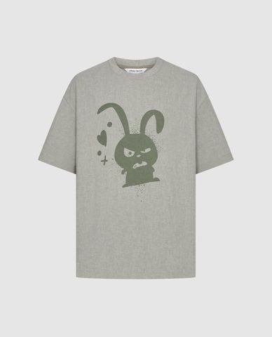  URBAN REVIVO - Áo thun nam cổ tròn tay ngắn in họa tiết 