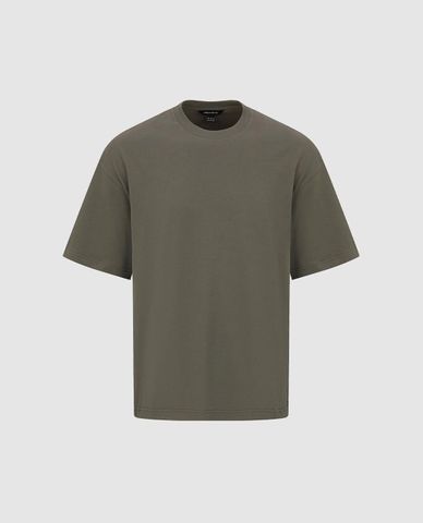  URBAN REVIVO - Áo thun nam cổ tròn tay ngắn tối giản 