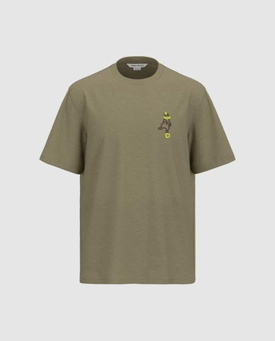  URBAN REVIVO - Áo thun nam cổ tròn tay ngắn in họa tiết 