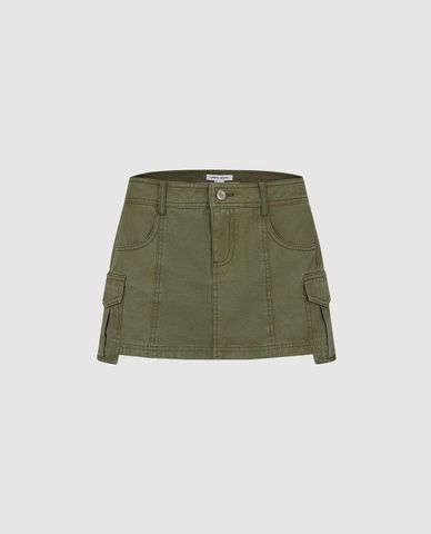  URBAN REVIVO - Chân váy chữ A mini túi hộp 