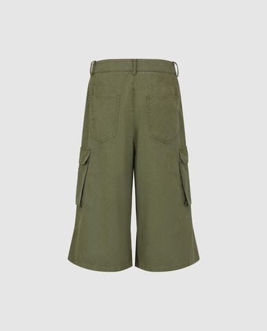  URBAN REVIVO - Quần short nữ ống rộng túi hộp cá tính 