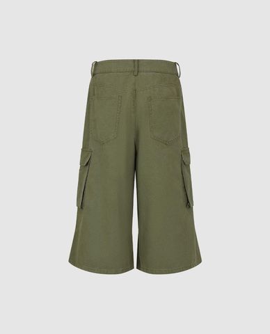  URBAN REVIVO - Quần short nữ ống rộng túi hộp cá tính 