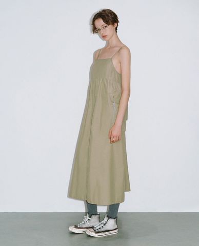  URBAN REVIVO - Đầm hai dây nữ midi thời trang A-Line Cami 