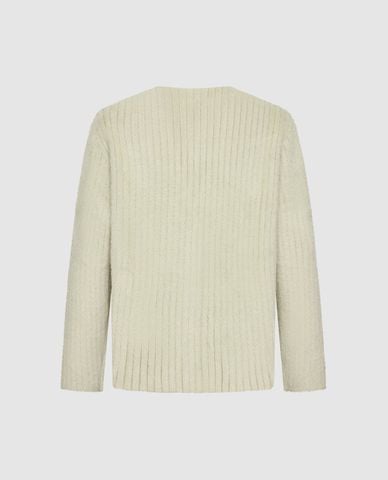  URBAN REVIVO - Áo khoác cardigan nam cổ V tay dài lông mịn 